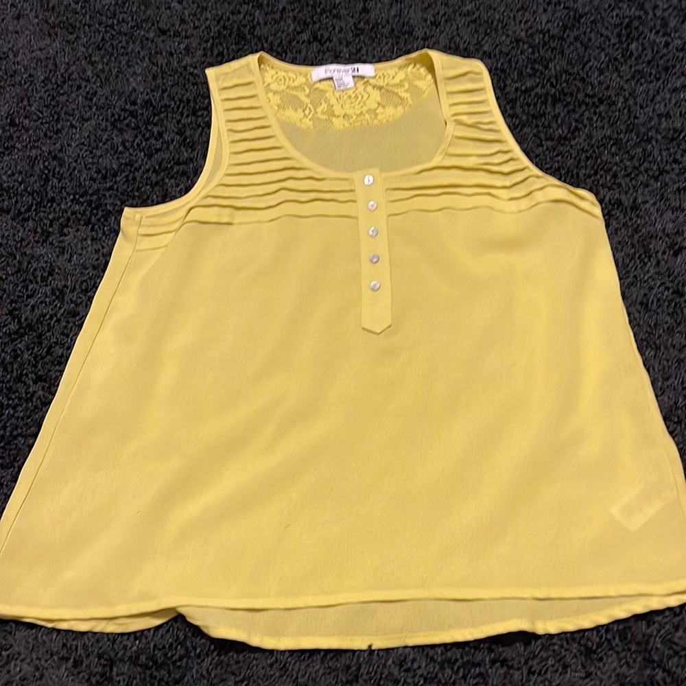 Cute green dressy tank top with button detail